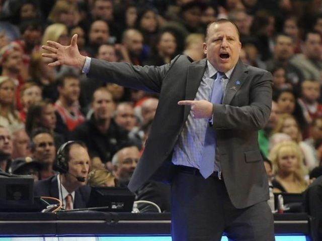 Thibodeau's reaction to Towns' errant pass is priceless