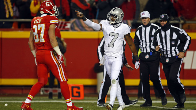 Raiders' King burns Kelce with dig at reality dating show