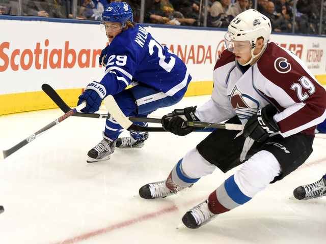 Watch: MacKinnon shakes off busted lip, scores outstanding goal