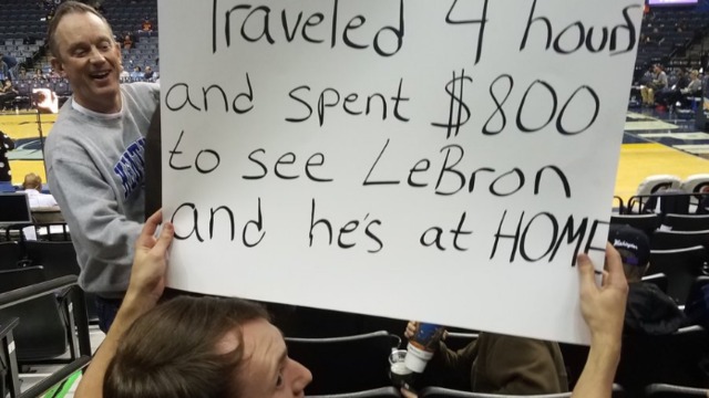 Disappointed LeBron fan spent fortune to see resting Cavs