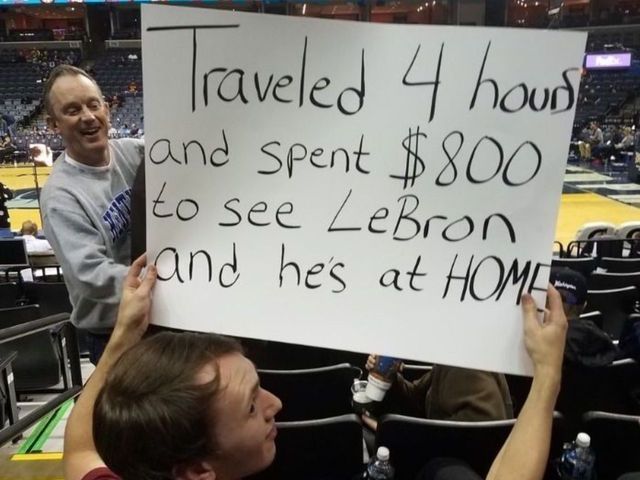 Disappointed LeBron fan spent fortune to see resting Cavs