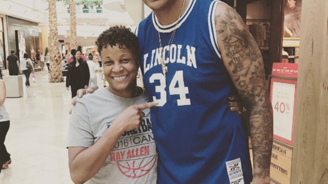 Shuttlesworth jersey-wearing Charlie V bumps into Ray Allen's mom