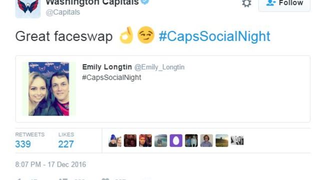 Capitals' social media night takes awkward turn