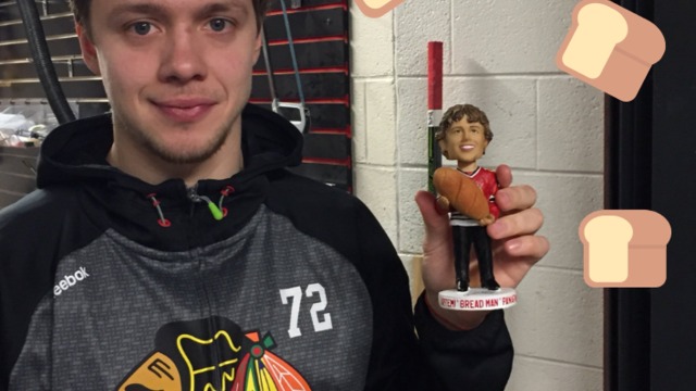 Blackhawks give away Panarin 'bobblebread'