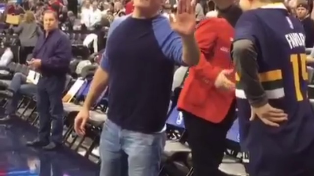 Young Jazz fan dabs on Mark Cuban
