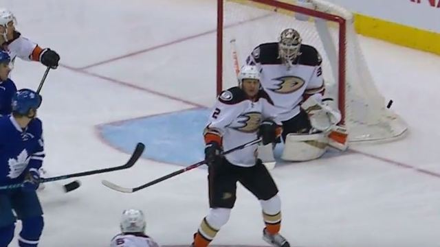 Bieksa makes precautionary exit after taking puck to face