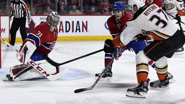Canadiens' Price makes career-low 12 saves in win over Ducks