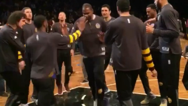 Warriors bust out bizarre dance moves during warmups