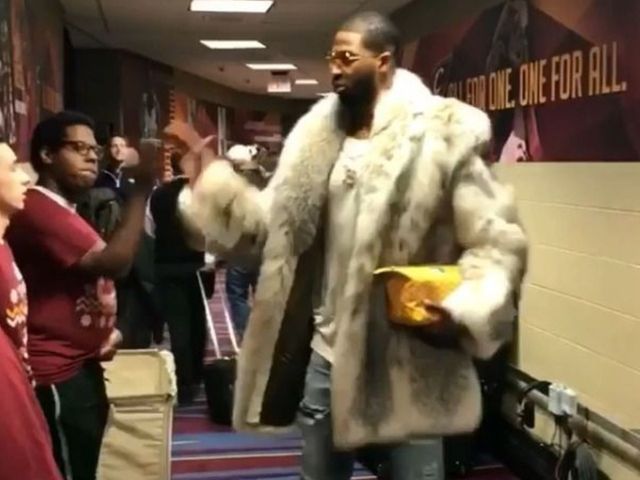 Tristan Thompson rocks massive fur coat to Finals rematch