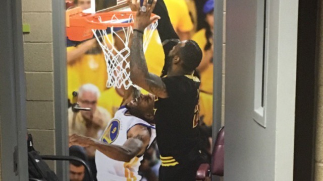 Cavs strategically place poster of 'The Block' near Warriors' locker room