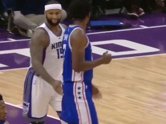 Boogie, Embiid smack each other's rears