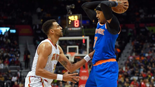Watch: Melo ejected for shot to Sefolosha's face