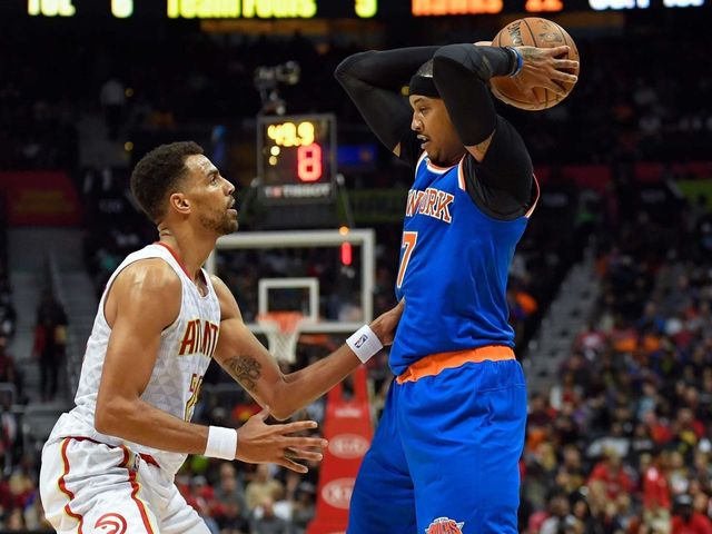 Watch: Melo ejected for shot to Sefolosha's face