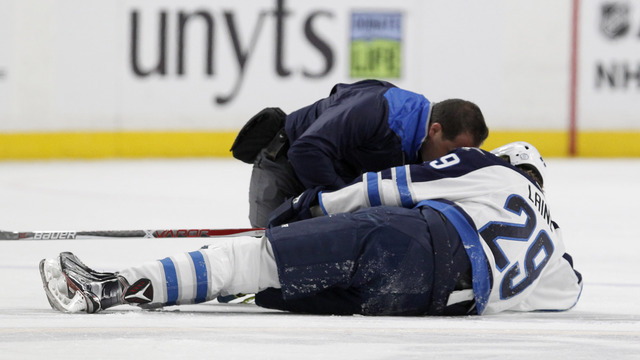 Laine diagnosed with concussion after McCabe hit