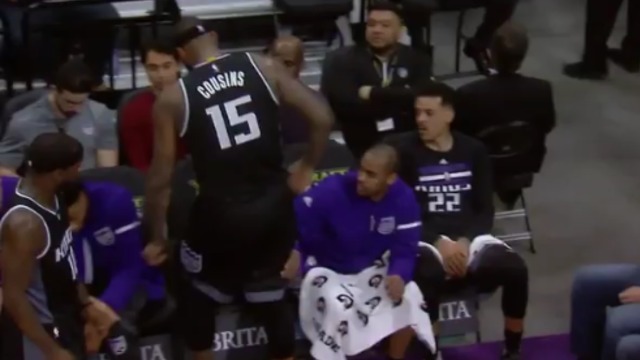 Cousins unleashes on chair after picking up foul