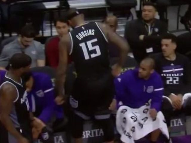 Cousins unleashes on chair after picking up foul