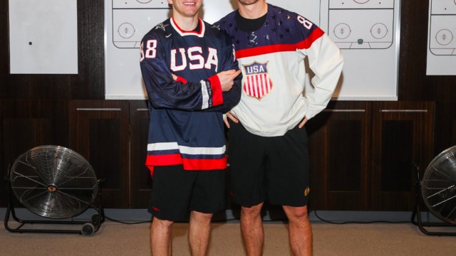 Toews sports USA jersey as loser of world junior bet