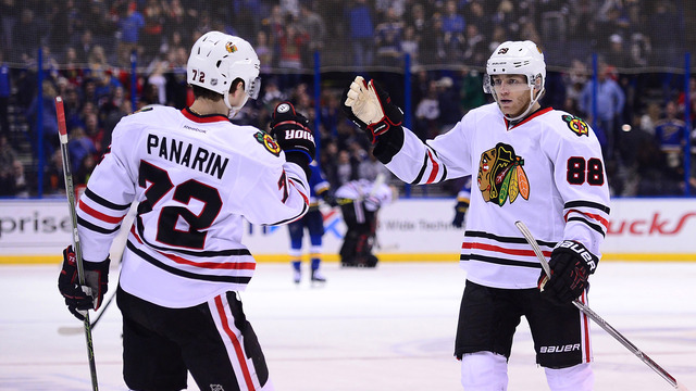 Watch: Kane wires one-timer for milestone goal