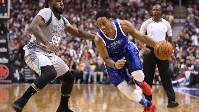 Valanciunas, DeRozan post huge lines in win over Celtics