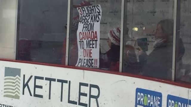 Fan who traveled 4,662 km from Canada meets Ovechkin