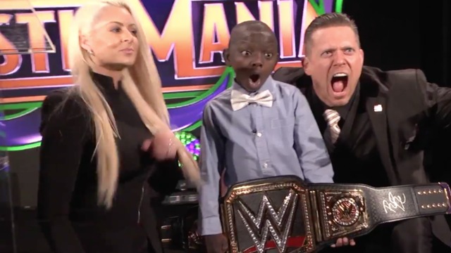 Saints superfan Jarrius steals show at WrestleMania 34 announcement