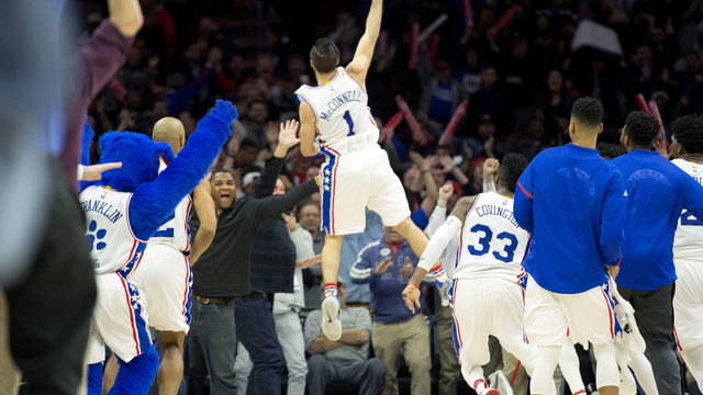 Watch: McConnell caps 76ers' comeback with buzzer-beater vs. Knicks