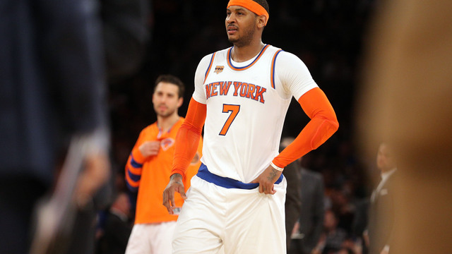 Watch: Melo laughs off boos after hoisting airball