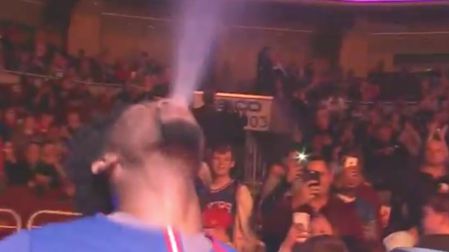 Embiid imitates Triple H's entrance