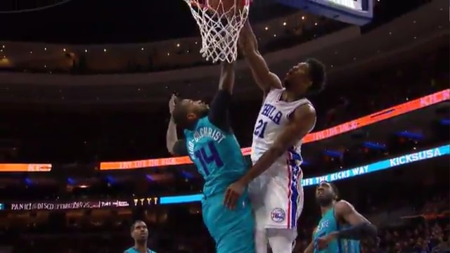 Embiid puts MKG on a poster