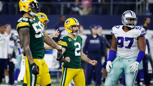 Watch: Crosby's last-second 51-yard FG sends Packers to NFC title game