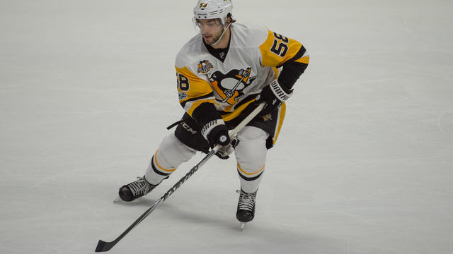 Watch: Kris Letang exits penalty box, scores on breakaway