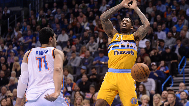 Watch: Wilson Chandler launches a brick that hits top of backboard