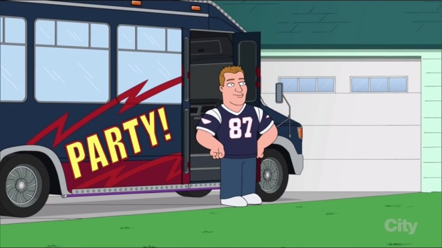 Gronkowski and his party bus feature on 'Family Guy'