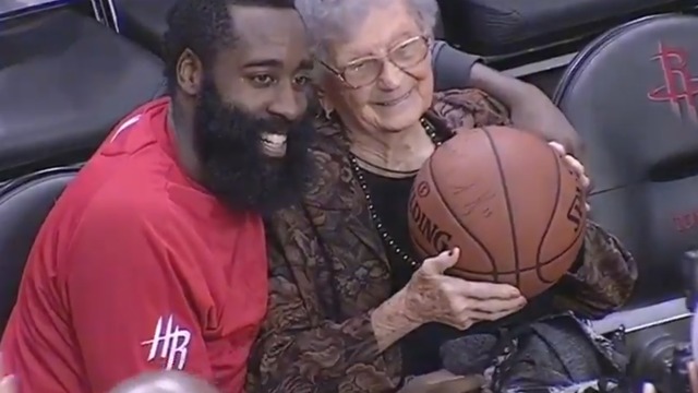 Harden delivers birthday gift to 100-year-old Rockets fan