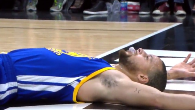 Watch: Curry beats buzzer with circus shot high off glass