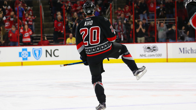 Watch: Aho slides through Flyers' defense for fantastic goal