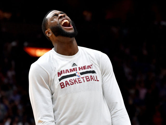 Watch: Heat's Johnson defends Whiteside's honor, shoves Prince