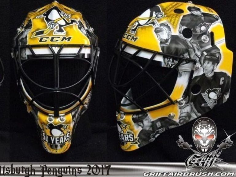 On Soldier Field ice, Marc-Andre Fleury's mask a nod to football