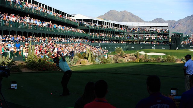 Sights from the wild 16th hole at TPC Scottsdale