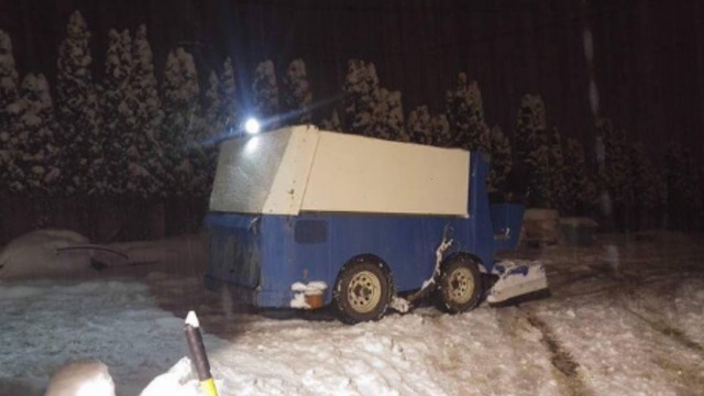 Canadian farmer pulled over for using Zamboni to clear snow-covered street