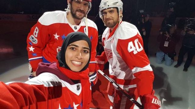 Watch: Fatima Al Ali performs ceremonial faceoff in Washington