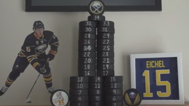 Watch: Sabres share story of fan building the Eichel Tower