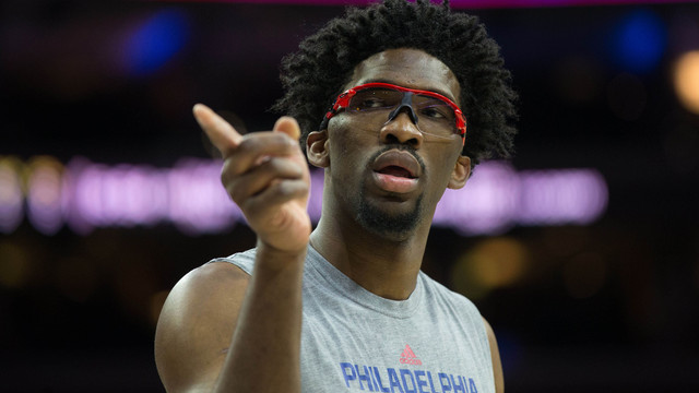 Watch: Embiid disrobes at Meek Mill concert