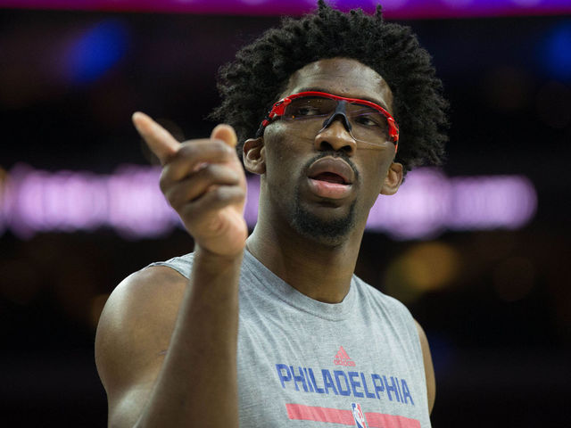 Watch: Embiid disrobes at Meek Mill concert