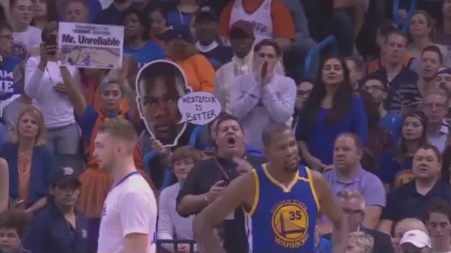 Thunder fans chant 'cupcake' at Durant