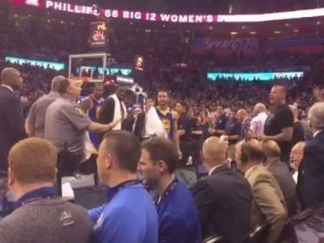 Watch: Police intervene to warn Thunder fan heckling Green