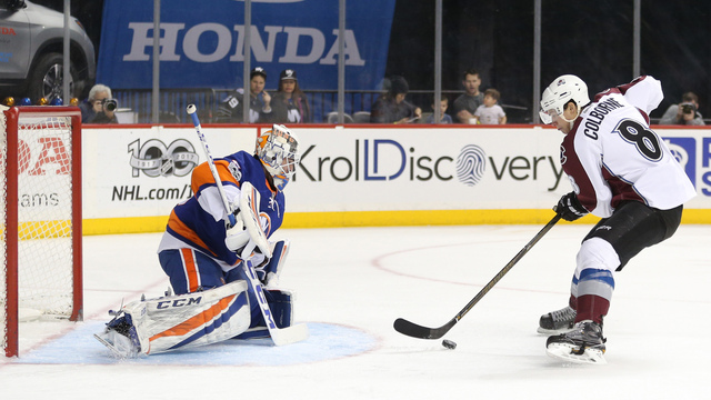 Watch: Colborne ends 41-game drought with smooth breakaway tally