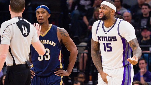 Watch: Pels' Hield ejected for striking Cousins below the belt