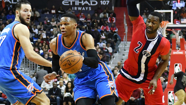 Thunder miss 24 straight shots in loss to Wizards