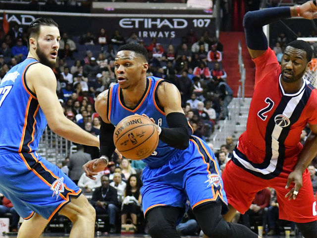 Thunder miss 24 straight shots in loss to Wizards